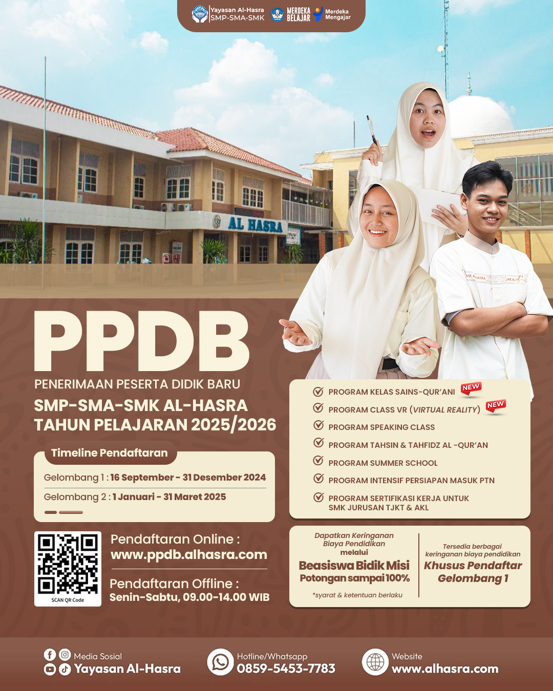 PPDB SMK AL-HASRA TAHUN 2025/2026 SUDAH DIBUKA!