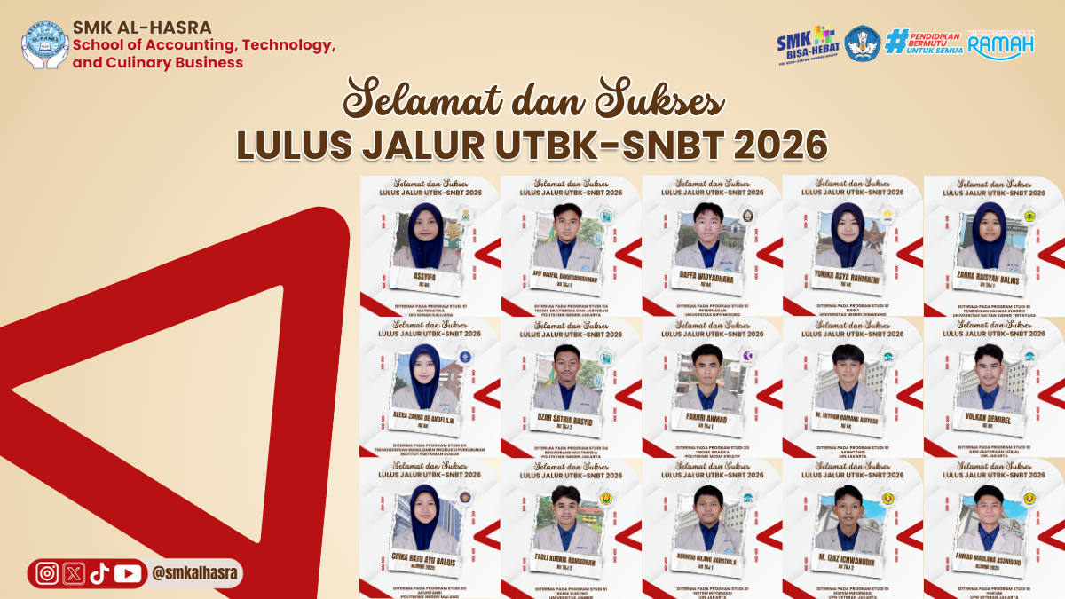 15 Peserta Didik SMK Al-Hasra Lolos Jalur UTBK-SNBT 2026, Siap Melanjutkan Pendidikan ke Perguruan Tinggi Negeri