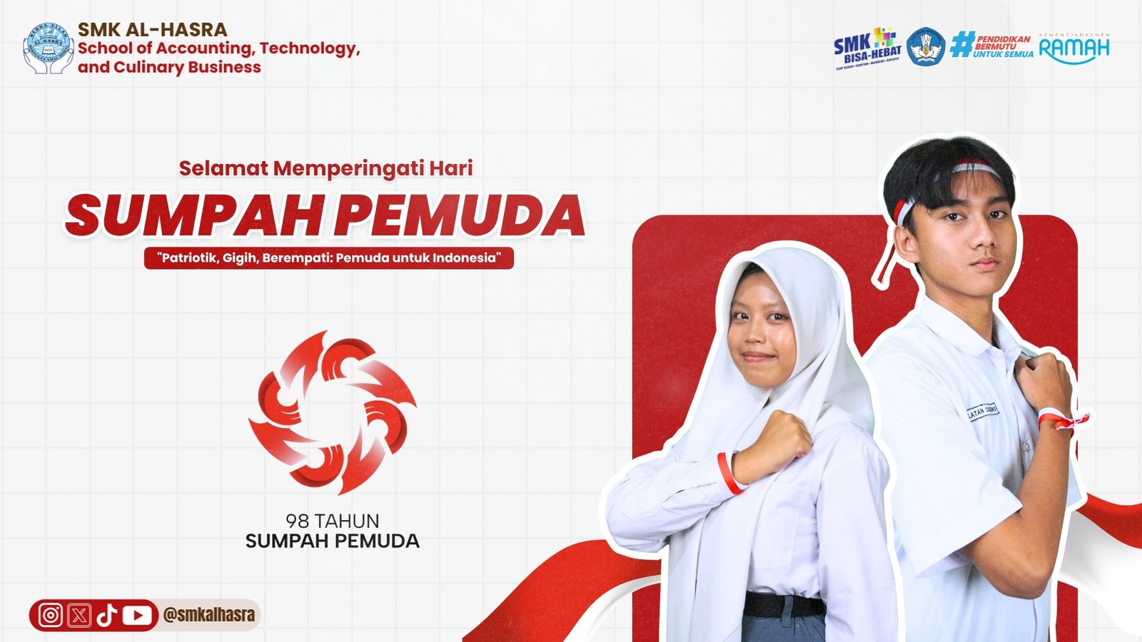 98 Tahun Sumpah Pemuda: Patriotik, Gigih, Berempati, Pemuda untuk Indonesia