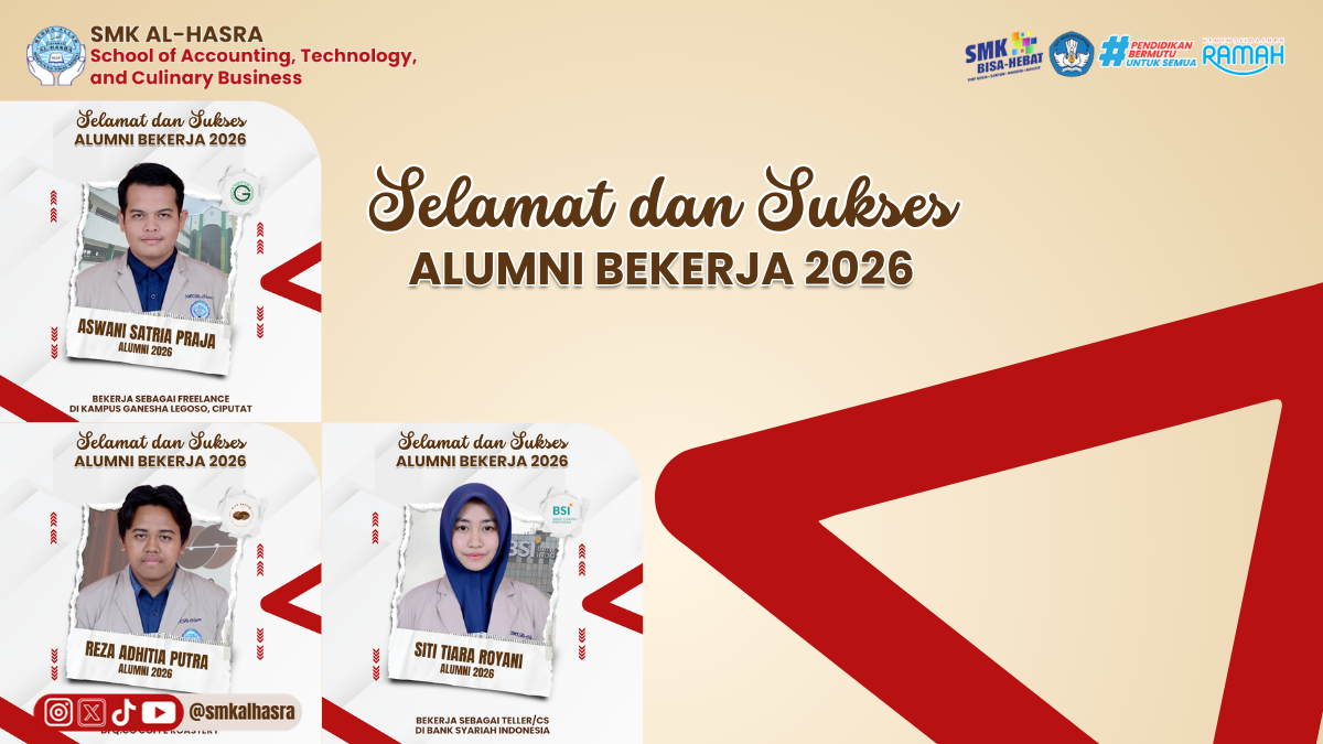 Alumni SMK Al-Hasra Kembali Torehkan Prestasi, Tiga Lulusan Berhasil Berkarier di Dunia Kerja