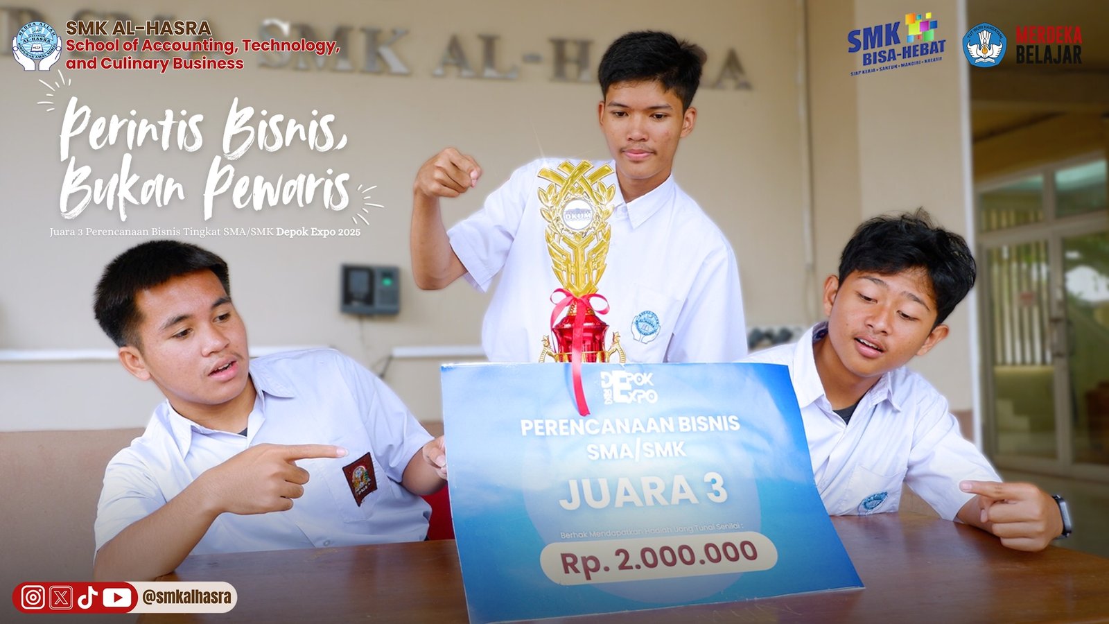 Bukan Hanya Jago Teknis, Tapi Bisa Merancang Bisnis! Tim XI TKJ 2 Juara 3 Perencanaan Bisnis Depok Expo 2025