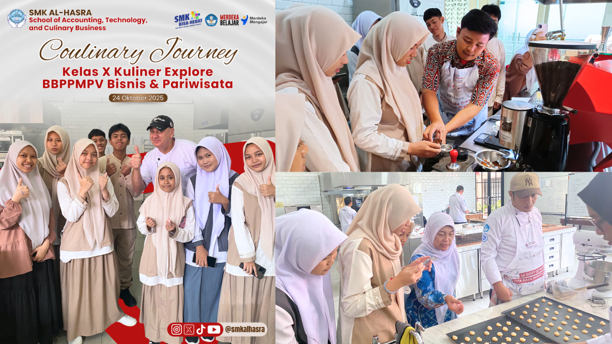 Culinary Journey: Kelas X Kuliner SMK Al-Hasra Explore BBPPMPV Bisnis dan Pariwisata
