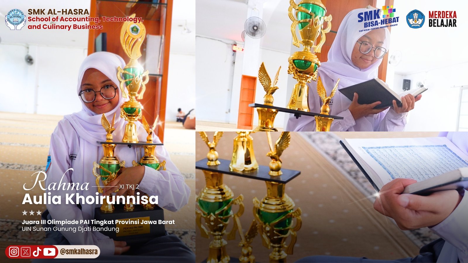 Gemilang Prestasi Islami, Rahma Aulia Raih Juara Ketiga Olimpiade PAI SMK Se-Jawa Barat