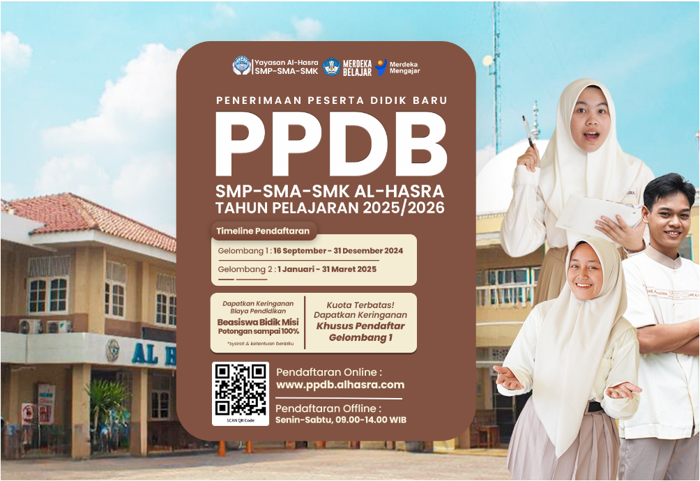 PPDB SMK Al-Hasra Tahun Pelajaran 2025/2026 Gelombang 1 Sudah Dibuka!