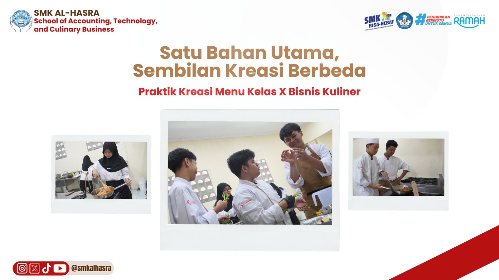Praktik Diversifikasi Olahan Ayam, Siswa Bisnis Kuliner SMK Al-Hasra Kembangkan Kreativitas Kuliner