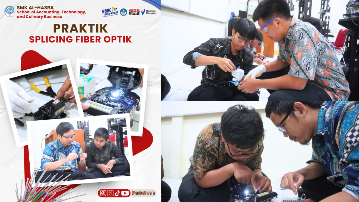Praktik Splicing Fiber Optik Kelas XI TKJ SMK Al-Hasra