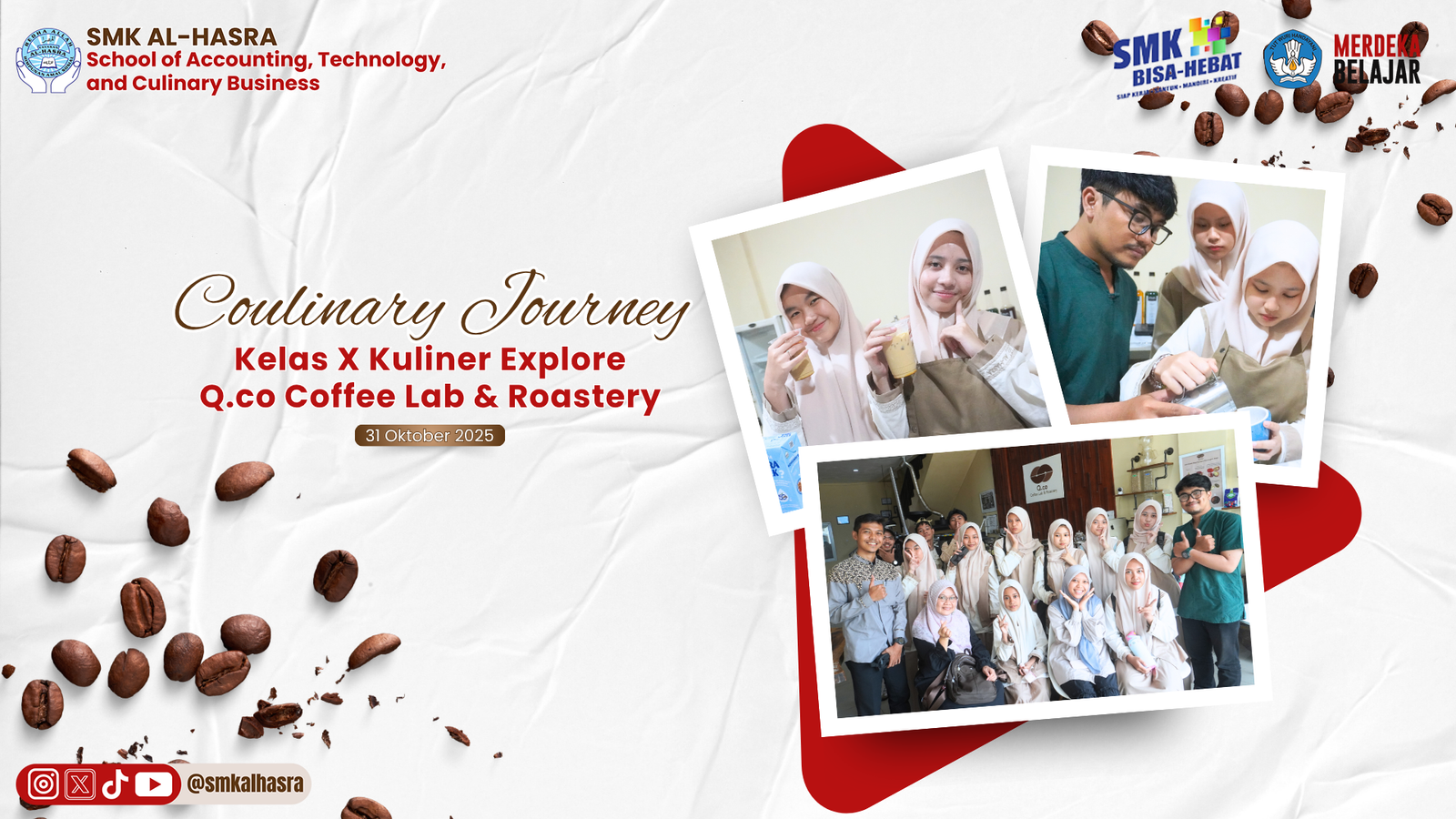 SMK Al-Hasra Goes to Q.co Coffee Lab & Roastery