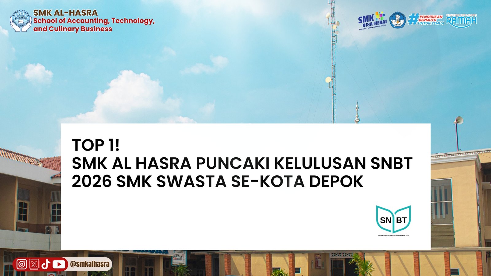 SMK Al-Hasra Jadi SMK Swasta dengan Siswa Lolos SNBT 2026 Terbanyak di Depok