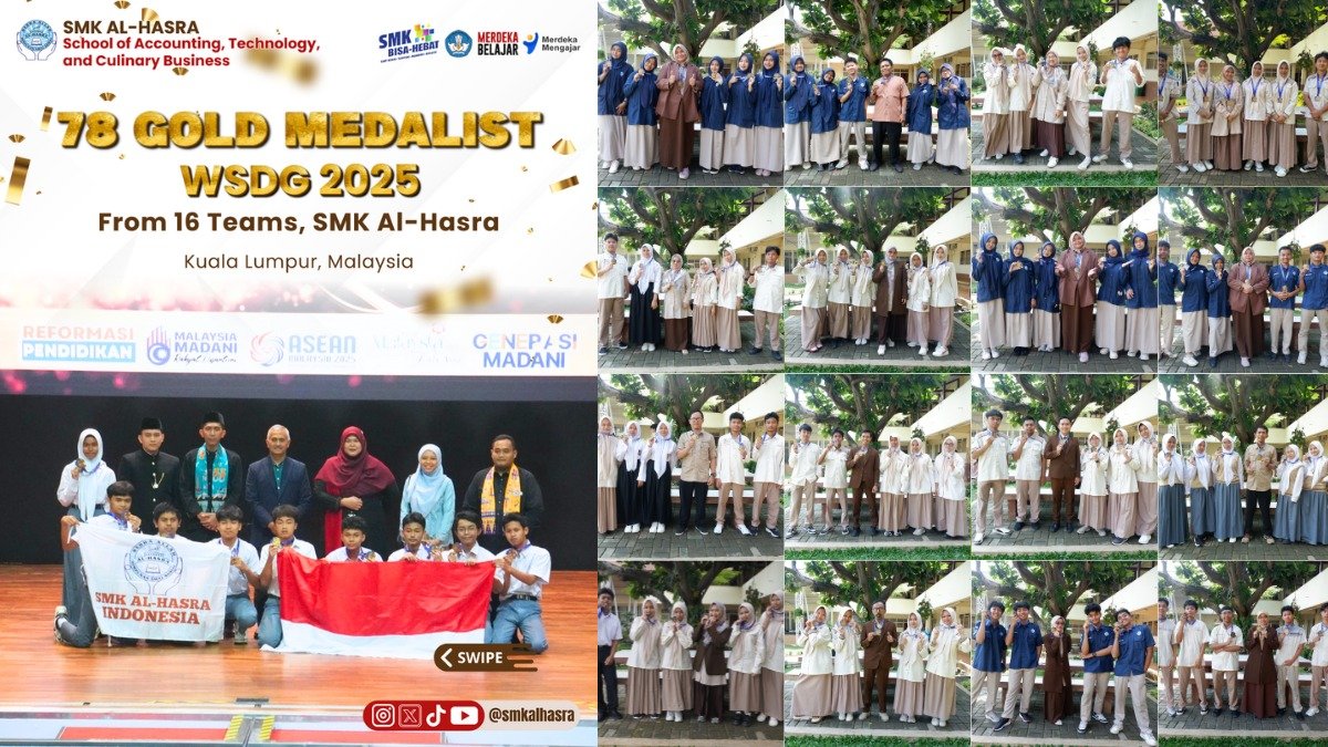 SMK Al-Hasra Raih 78 Medali Emas di Ajang Internasional WSDG 2025 Kuala Lumpur, Malaysia