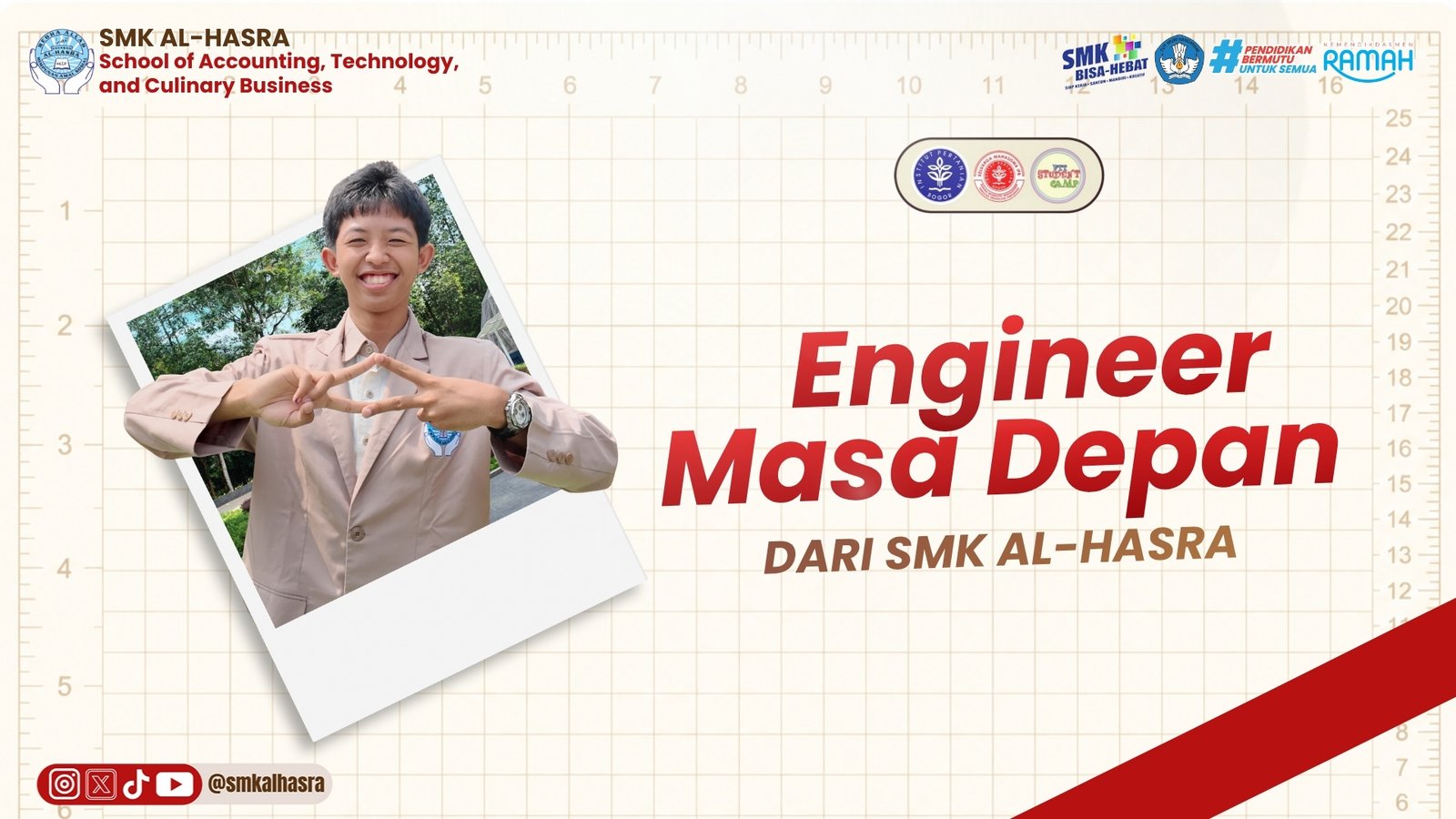 Selangkah Menuju Dunia Teknik, Yusran Siswa SMK Al-Hasra Raih Golden Ticket IPB University